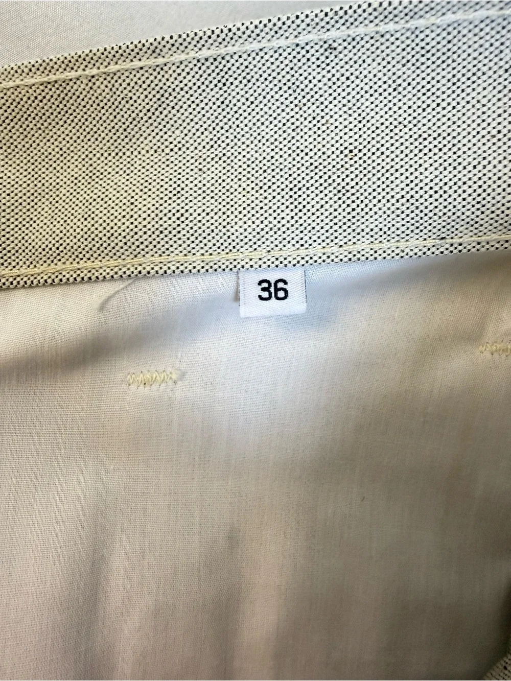 Gustin Straight Fit Natural Denim Pants USA Made Oatmeal Canvas